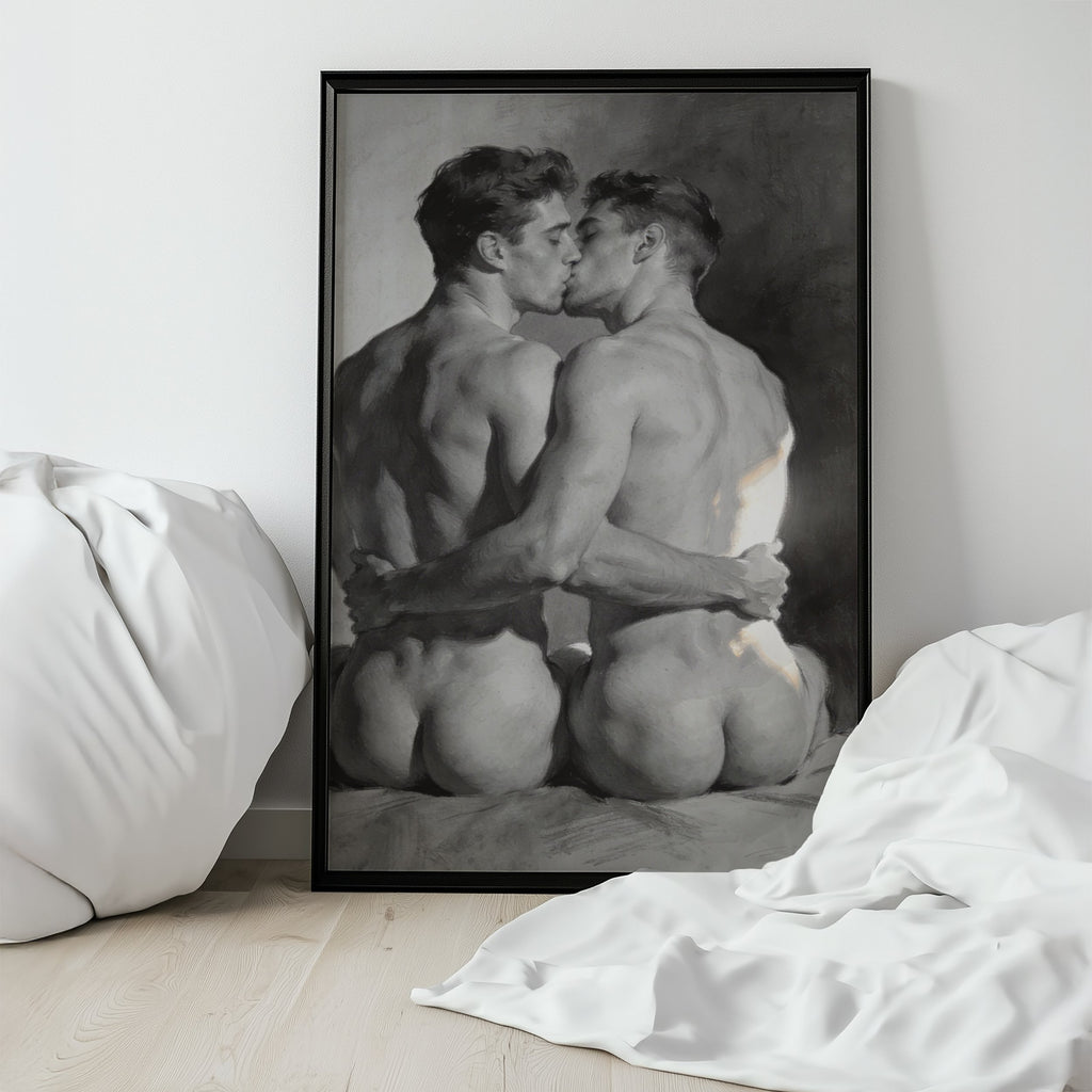 The Kiss — Queer Couple Art Print