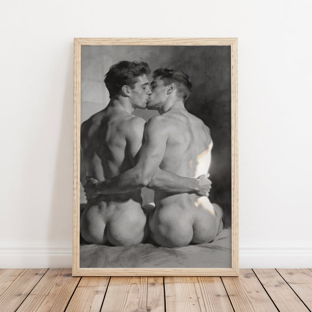 The Kiss — Queer Couple Art Print