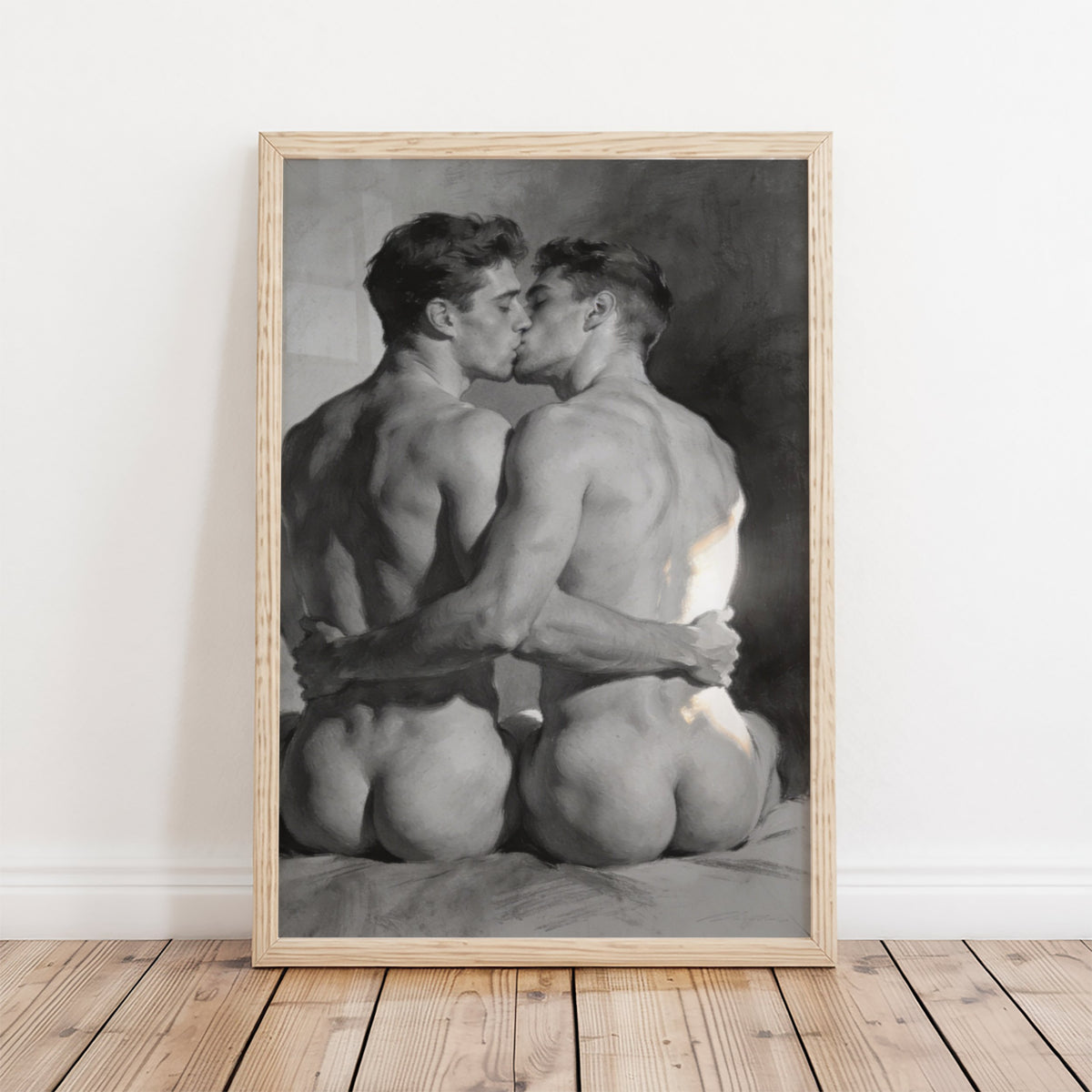 The Kiss — Queer Couple Art Print
