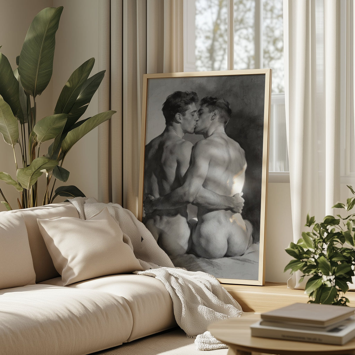The Kiss — Queer Couple Art Print