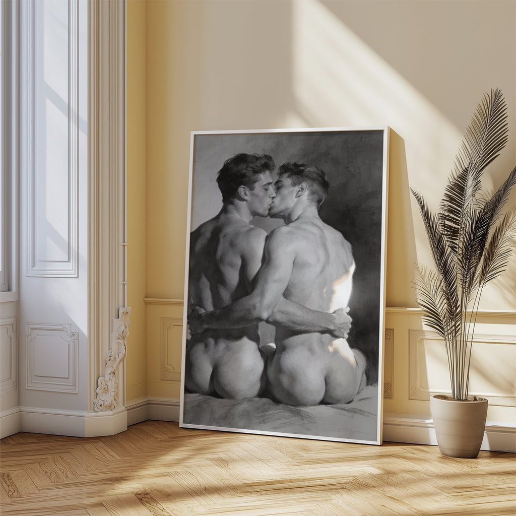 The Kiss — Queer Couple Art Print