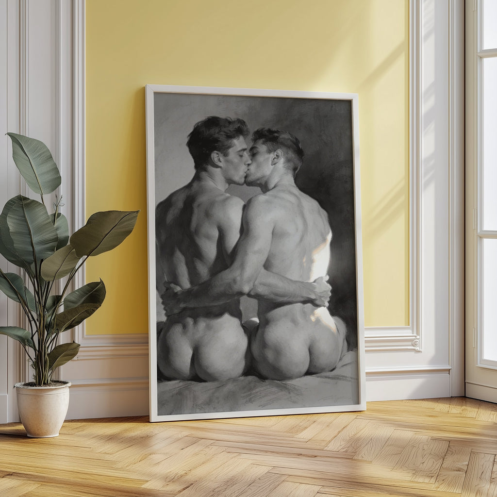 The Kiss — Queer Couple Art Print