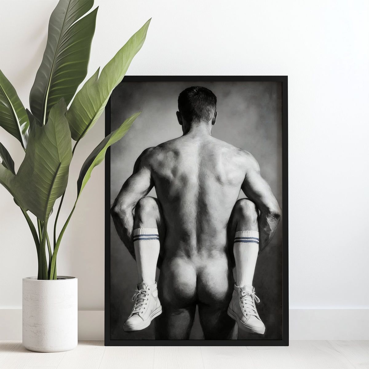 White Socks, Male Figure Art Print wall art print from JMH Prints