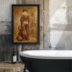 Nude Shower — 18+ Men's Art Print