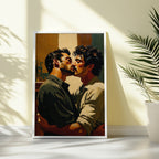 Vintage Kiss, Queer Art Print wall art print from JMH Prints