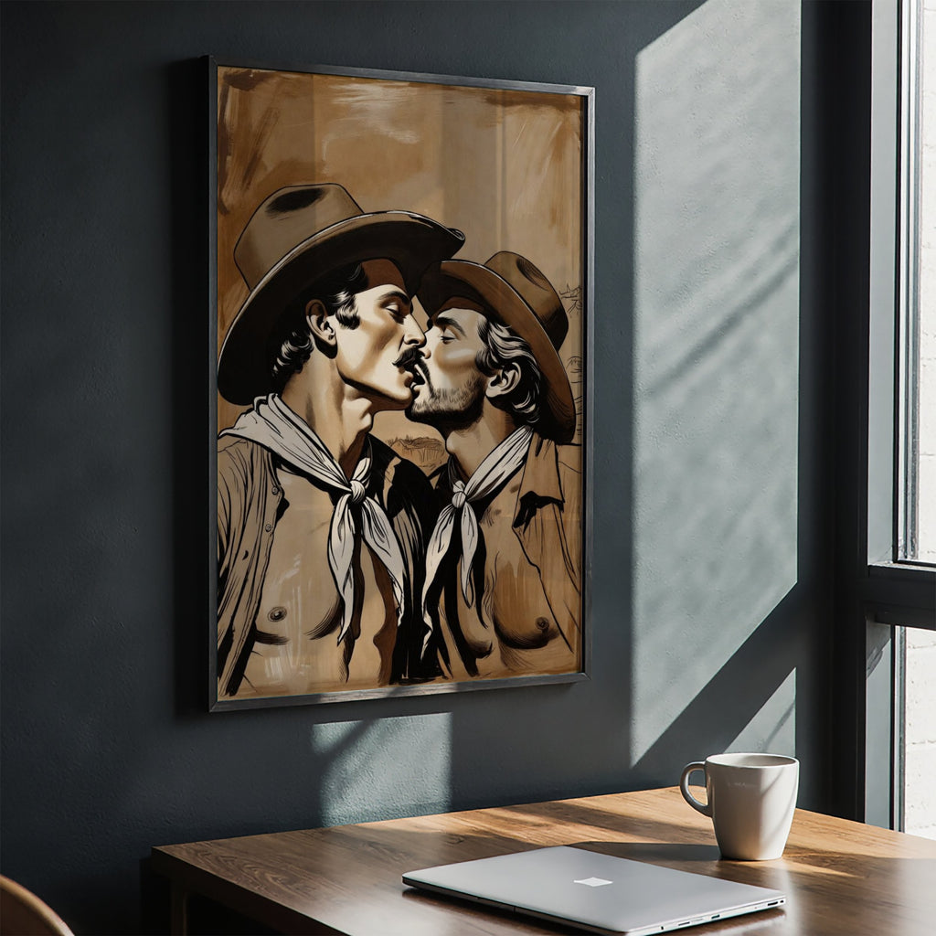 Cowboy Kiss — Queer Western Art Print