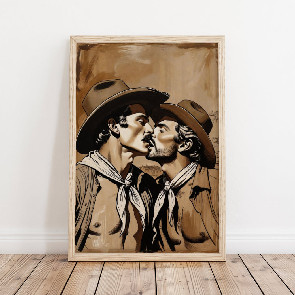 Cowboy Kiss — Queer Western Art Print