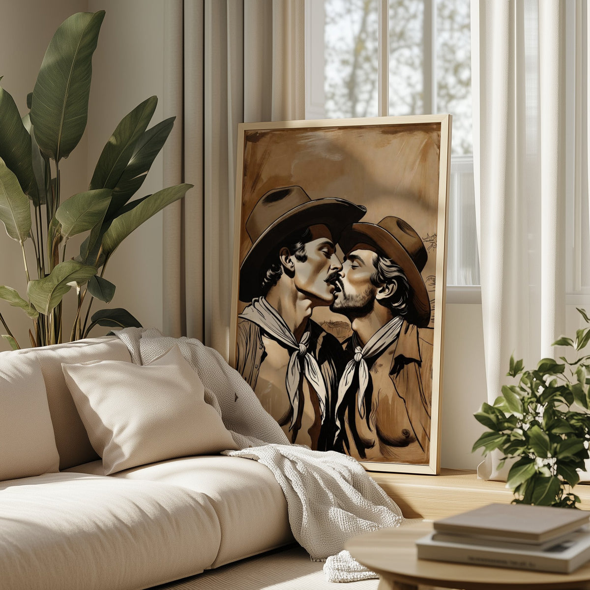 Cowboy Kiss — Queer Western Art Print