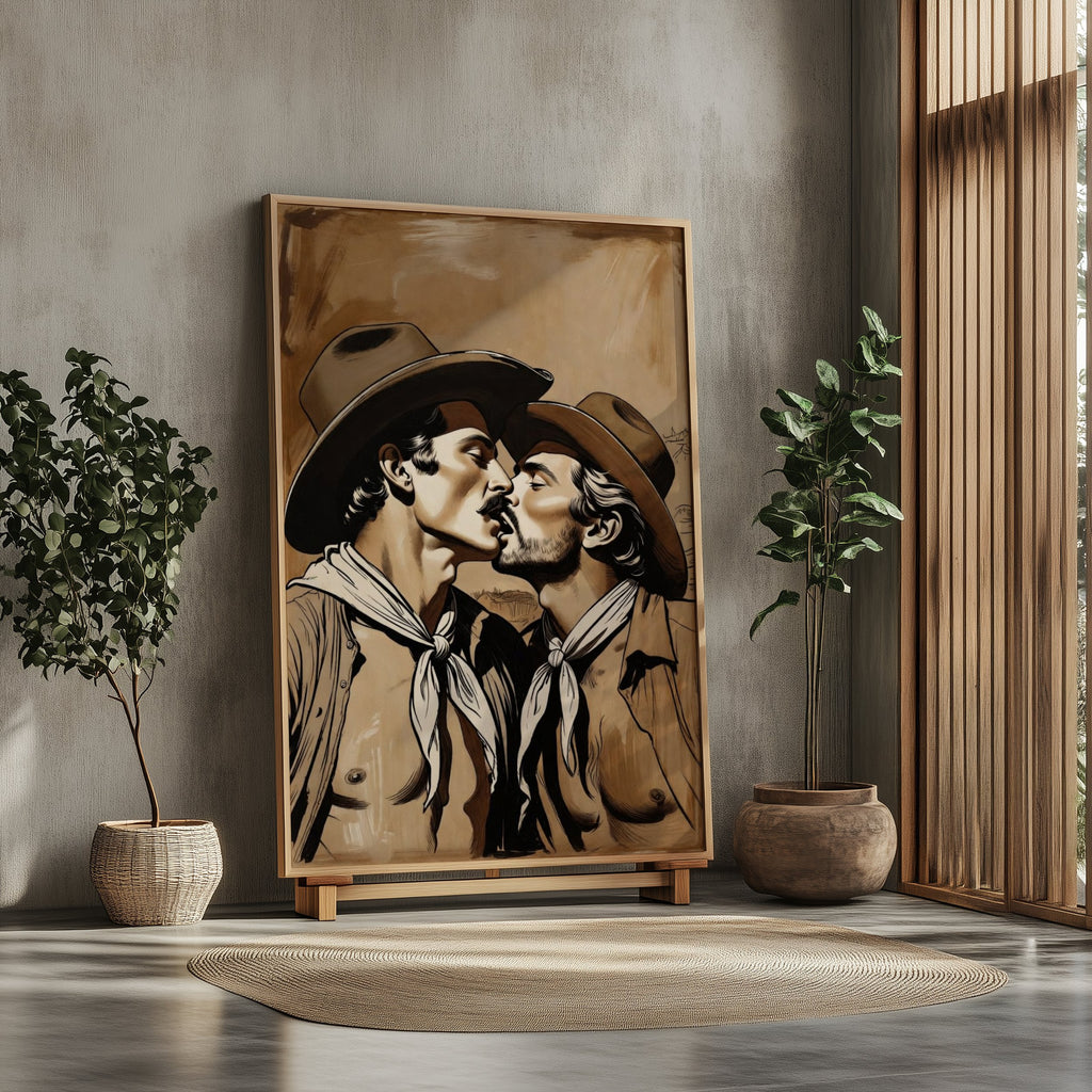 Cowboy Kiss — Queer Western Art Print