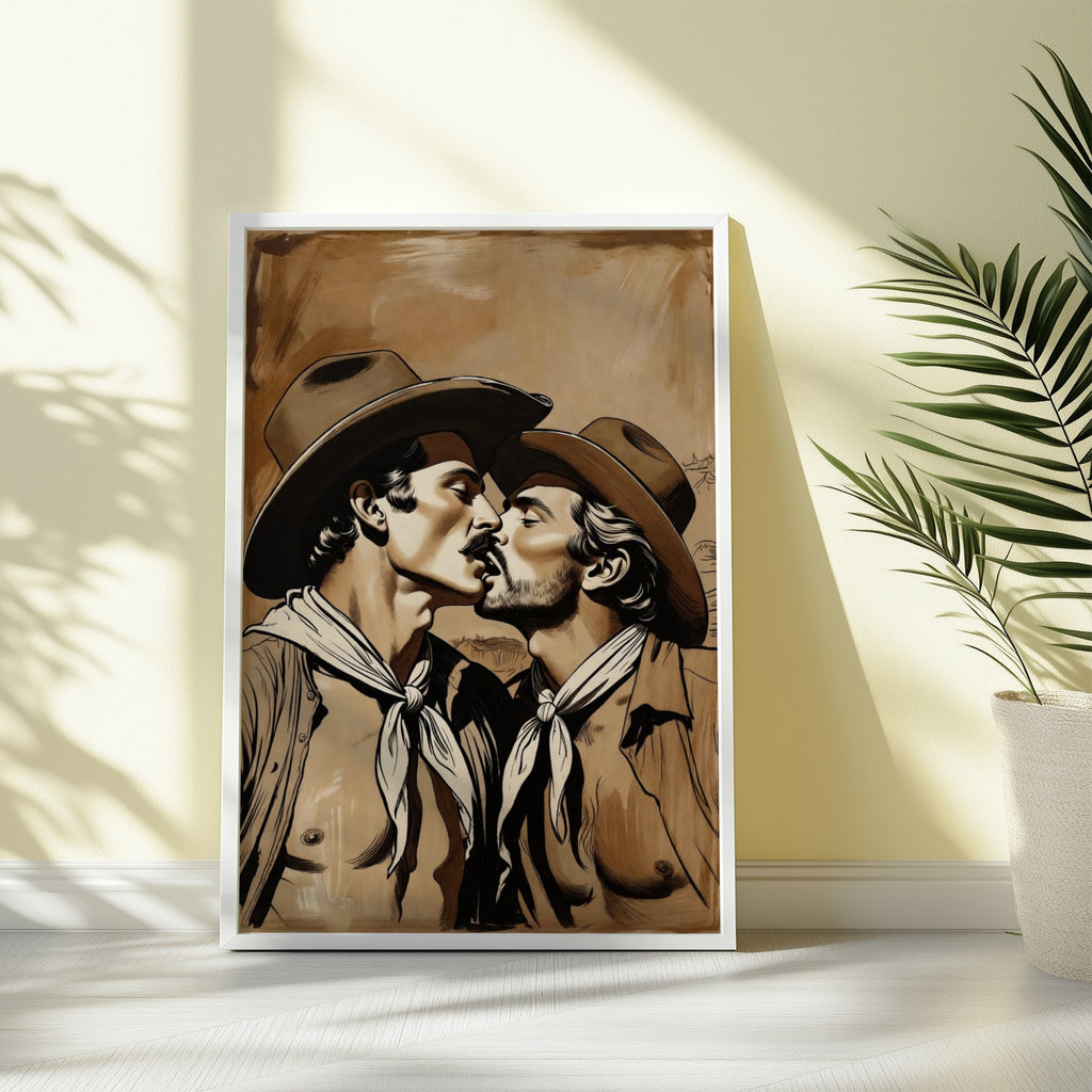 Cowboy Kiss — Queer Western Art Print