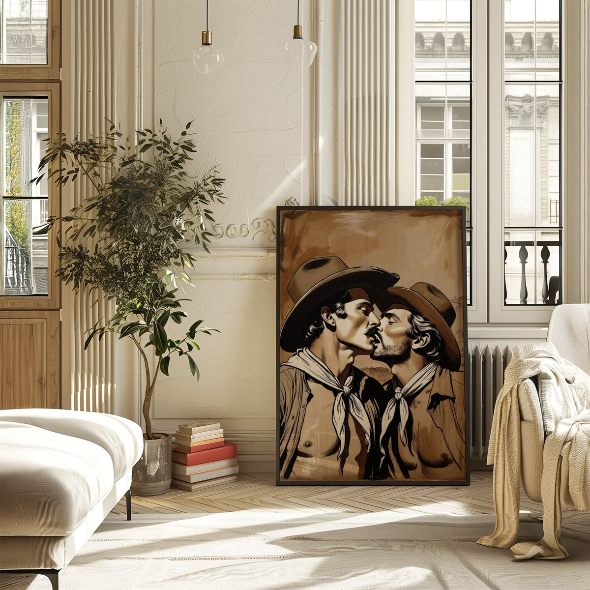 Cowboy Kiss — Queer Western Art Print