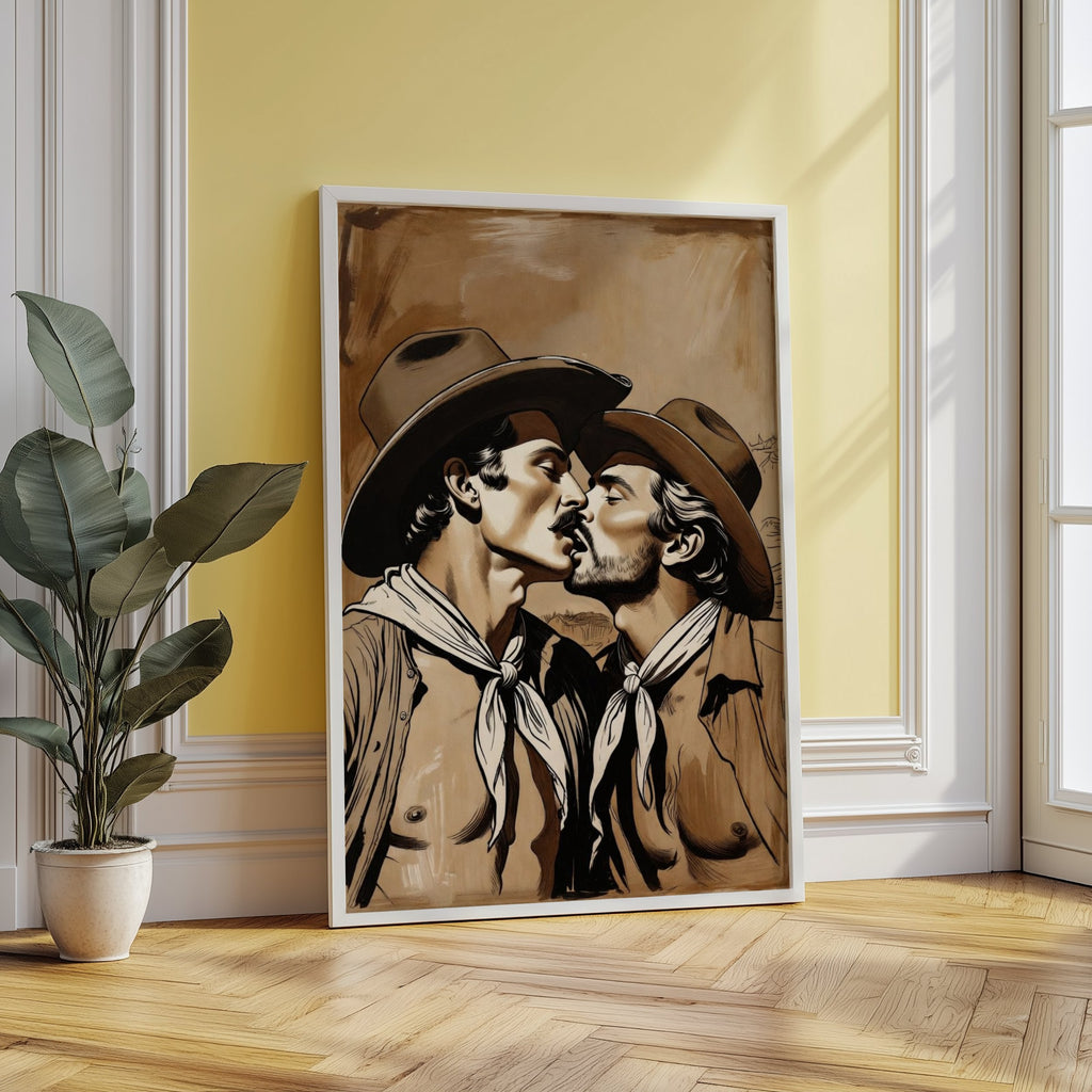 Cowboy Kiss — Queer Western Art Print