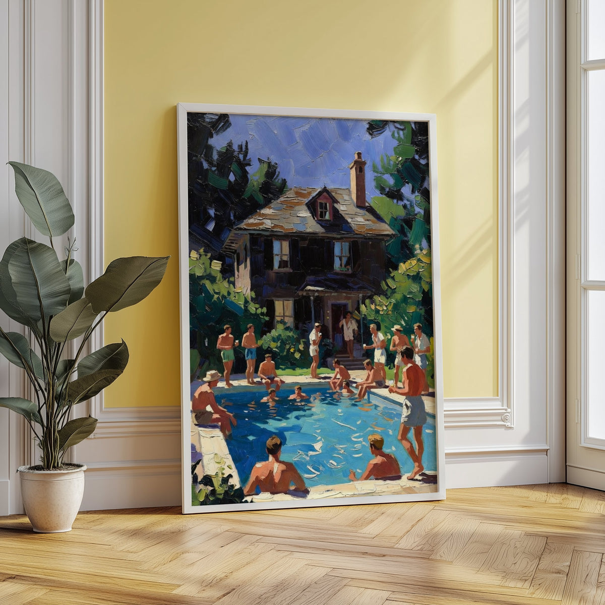 Queer Vintage Pool Party, JMH Prints wall art print from JMH Prints