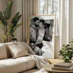 The Bathroom Kiss — Queer Couple Art Print