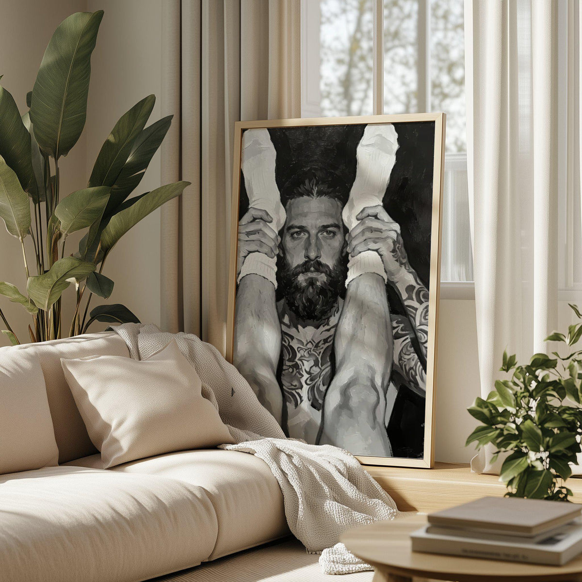 Bearded Man, 18+ Gay Men's Art Print wall art print from JMH Prints