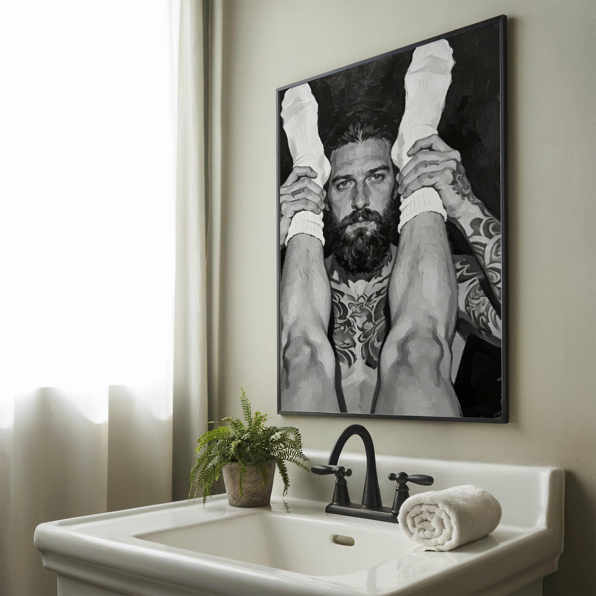 Bearded Man — 18+ Gay Men's Art Print