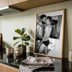 The Bathroom Kiss — Queer Couple Art Print