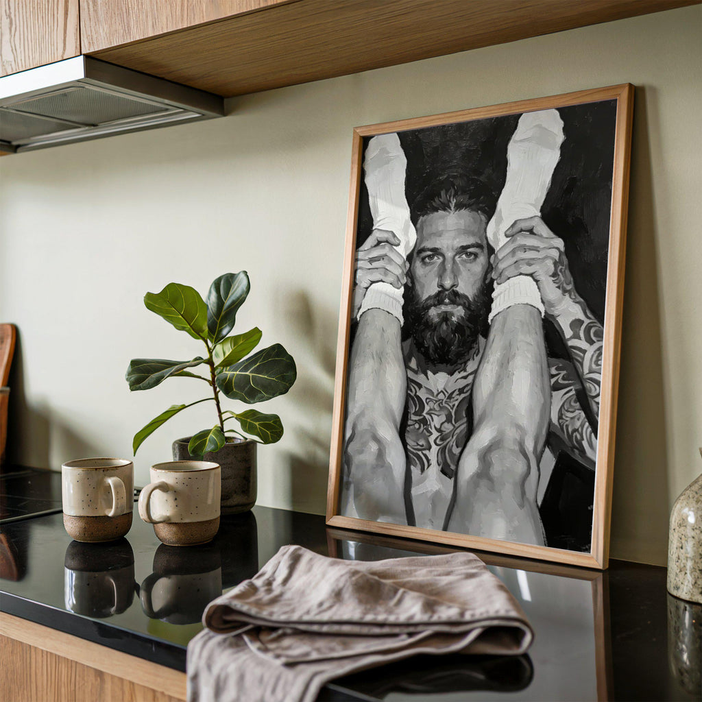 Bearded Man — 18+ Gay Men's Art Print