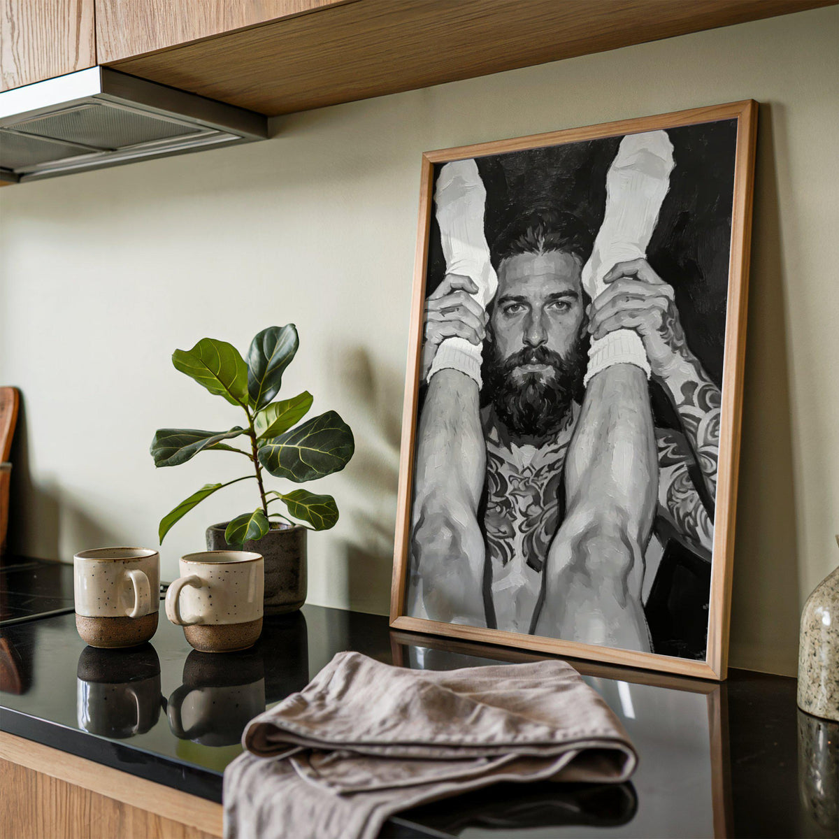 Bearded Man — 18+ Gay Men's Art Print
