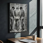 Three Men in the Shower, 18+ Art Print wall art print from JMH Prints