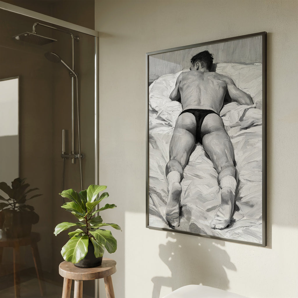 White Socks & Briefs — Black & White Gay Art