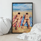 Men on the Beach — Queer Men's Art Print