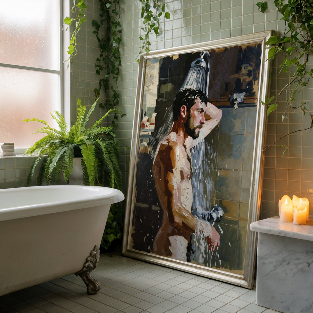 Man in the Shower — Queer Men's Art Print