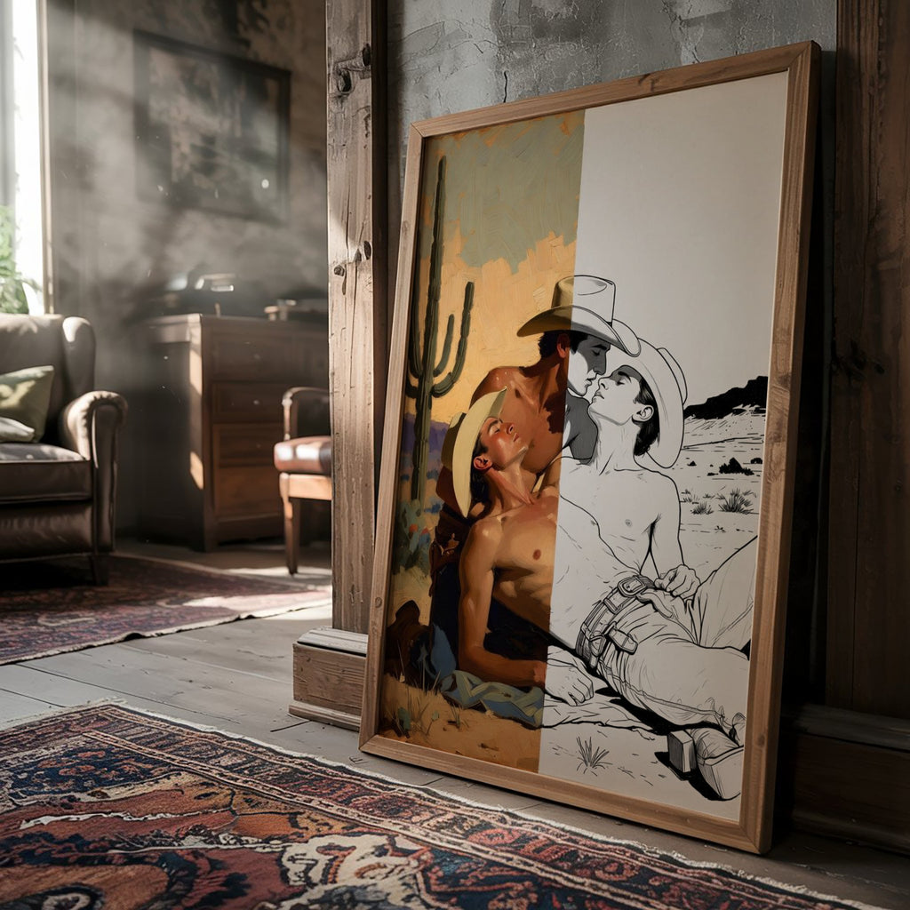 Three Cowboys — Queer Western Art Print
