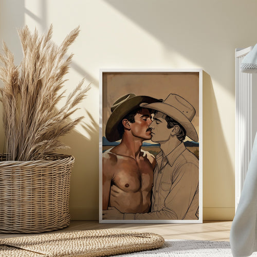 Cowboy Kiss — Queer Western Art Print