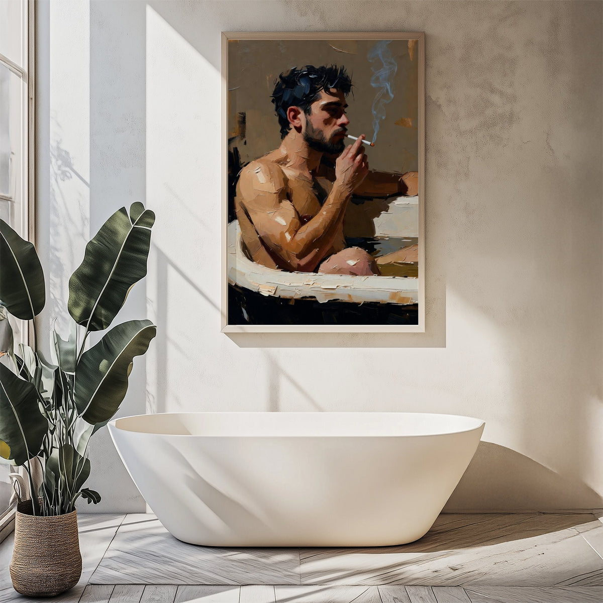 Man in the Bath — 18+ Men's Art Print