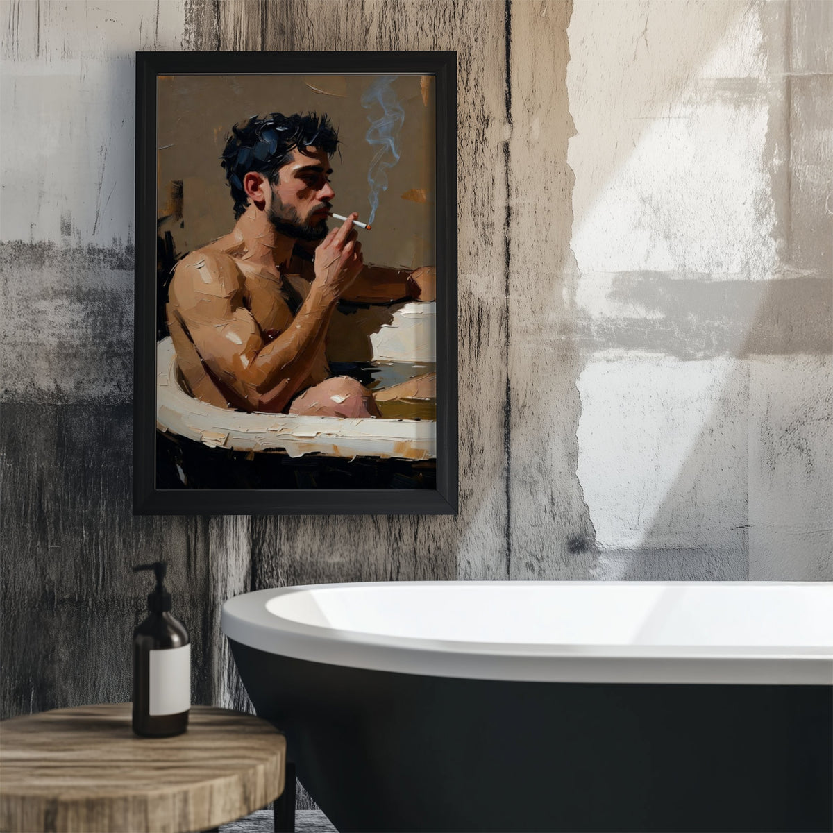 Man in the Bath — 18+ Men's Art Print