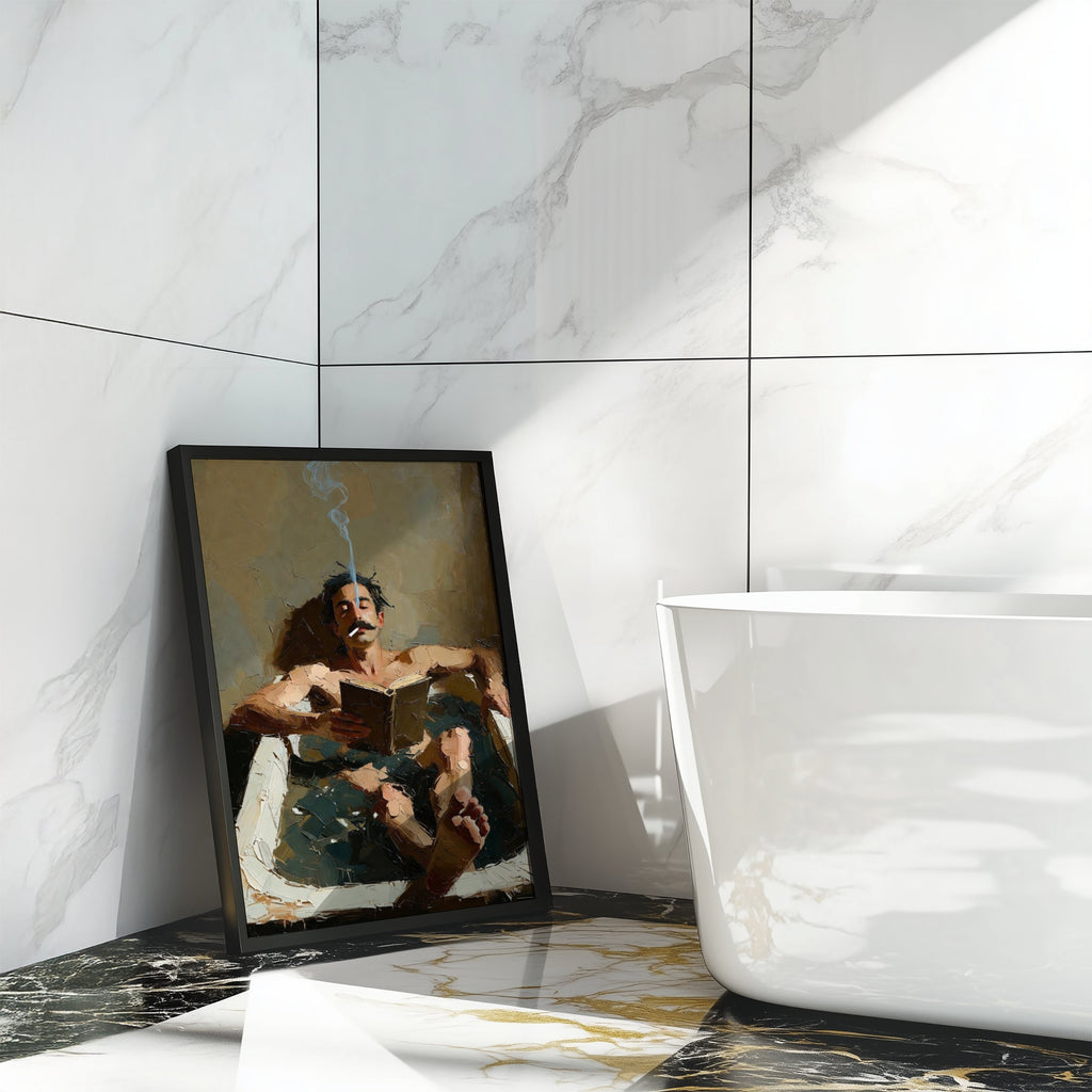Man in the Bath — 18+ Men's Art Print