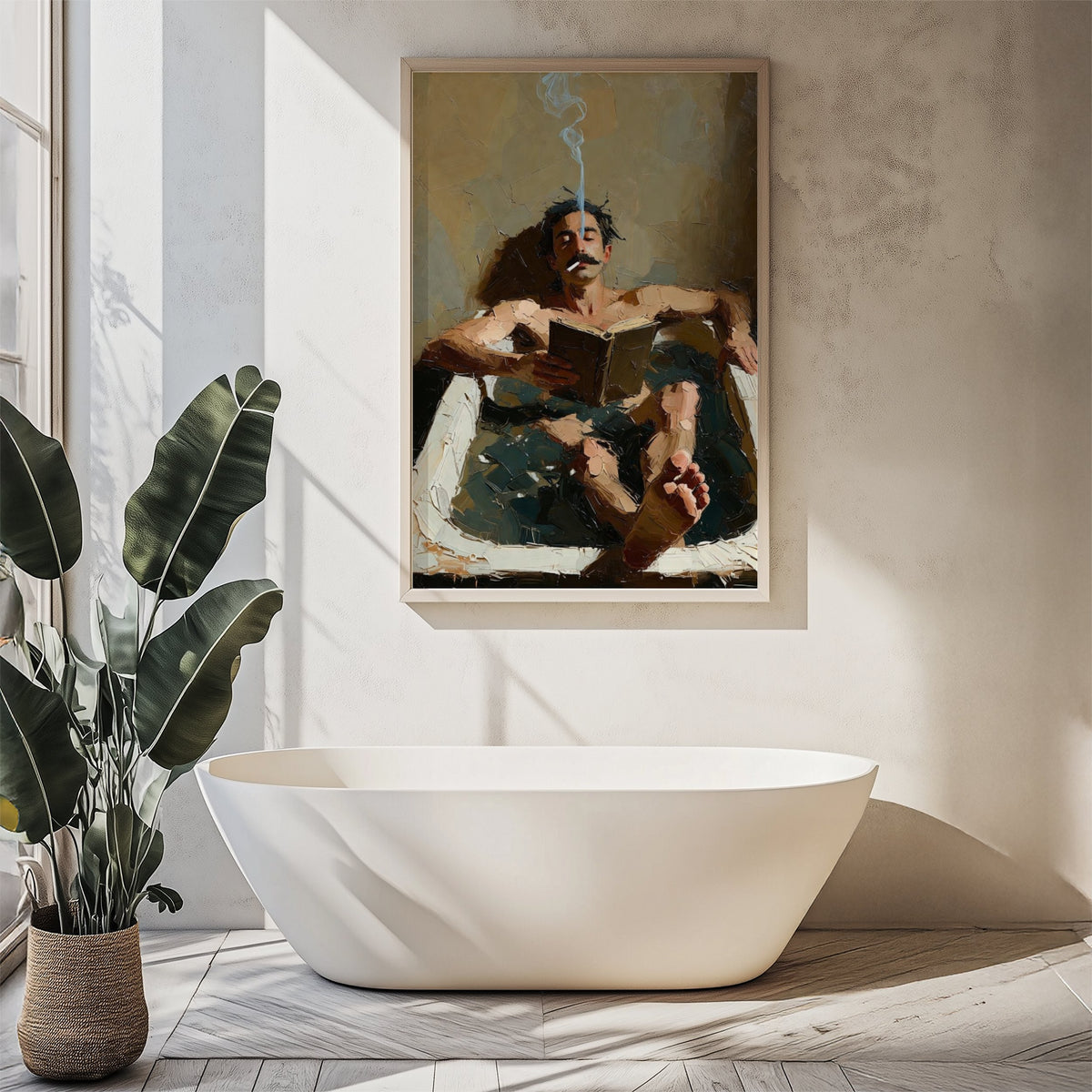 Man in the Bath — 18+ Men's Art Print