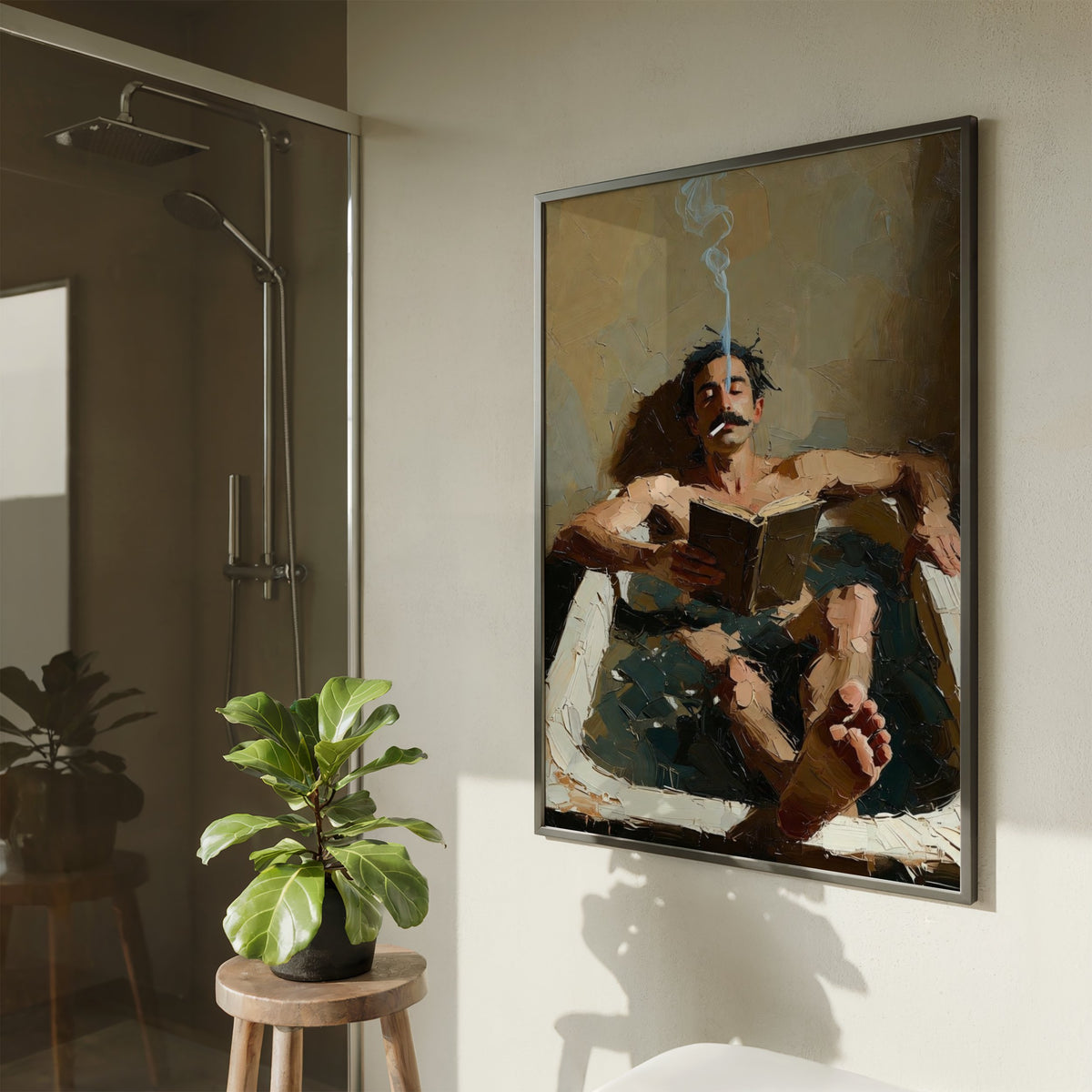 Man in the Bath — 18+ Men's Art Print