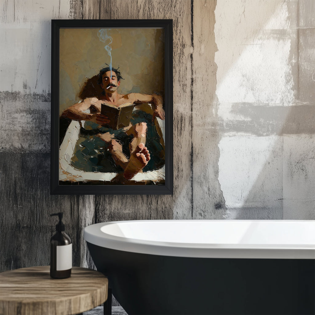 Man in the Bath — 18+ Men's Art Print
