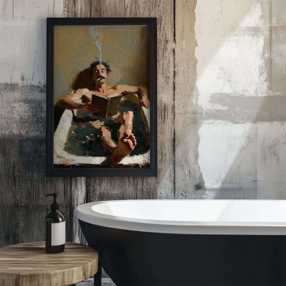 Man in the Bath — 18+ Men's Art Print