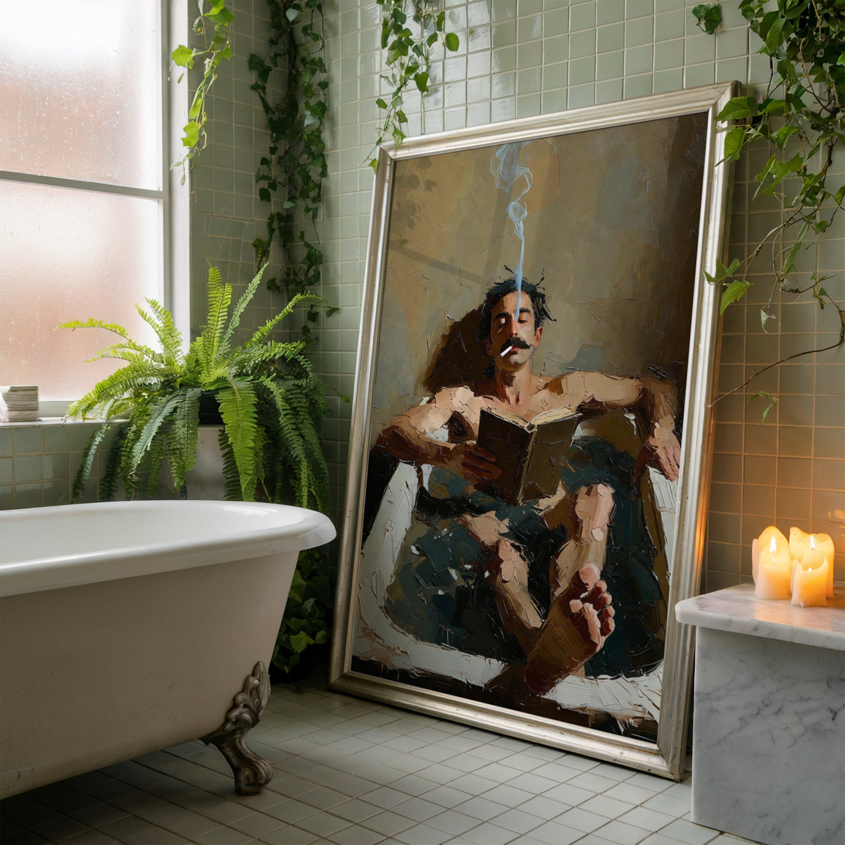 Man in the Bath, 18+ Men's Art Print wall art print from JMH Prints