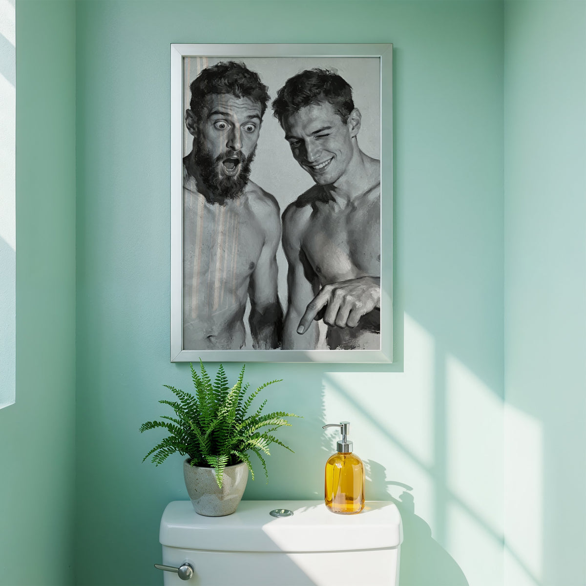 Above the Toilet — Queer Bathroom Art Print