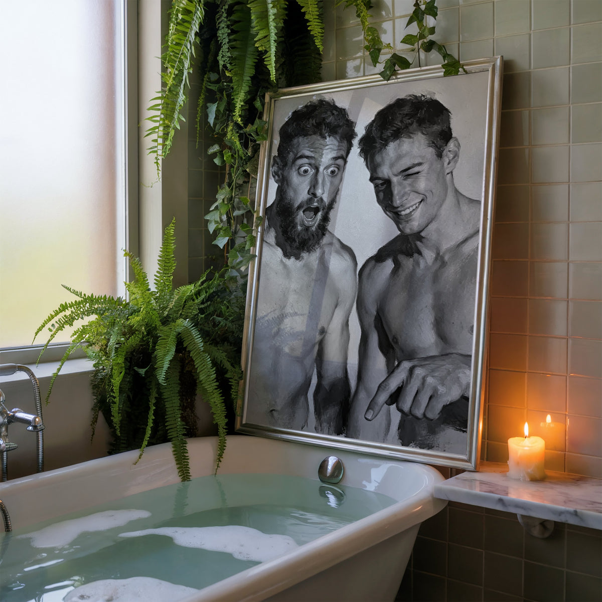 Above the Toilet — Queer Bathroom Art Print